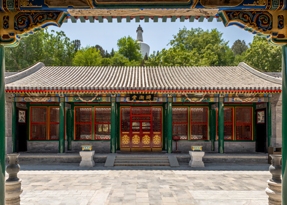 Jade Flower Island · Yilan Hall, Daoning Studio & Bronze Immortal Holding Dew Plate