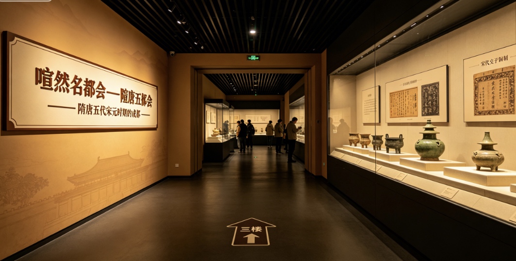 3F · "A Bustling Famous Metropolis" — Chengdu in the Sui, Tang, Five Dynasties, Song, and Yuan Period