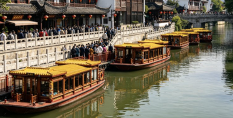 Qinhuai Painted Boat Wharf (Cruise Experience)