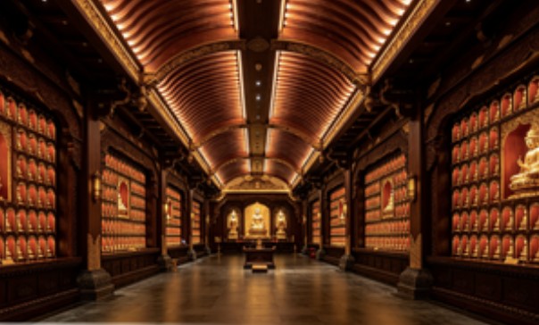 Usnisa Palace · Ten Thousand Buddha Corridor and Relic Hidden Chamber