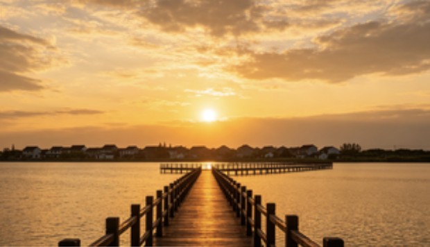 Zhangxu Village Sunset Pier, Hefeng Town